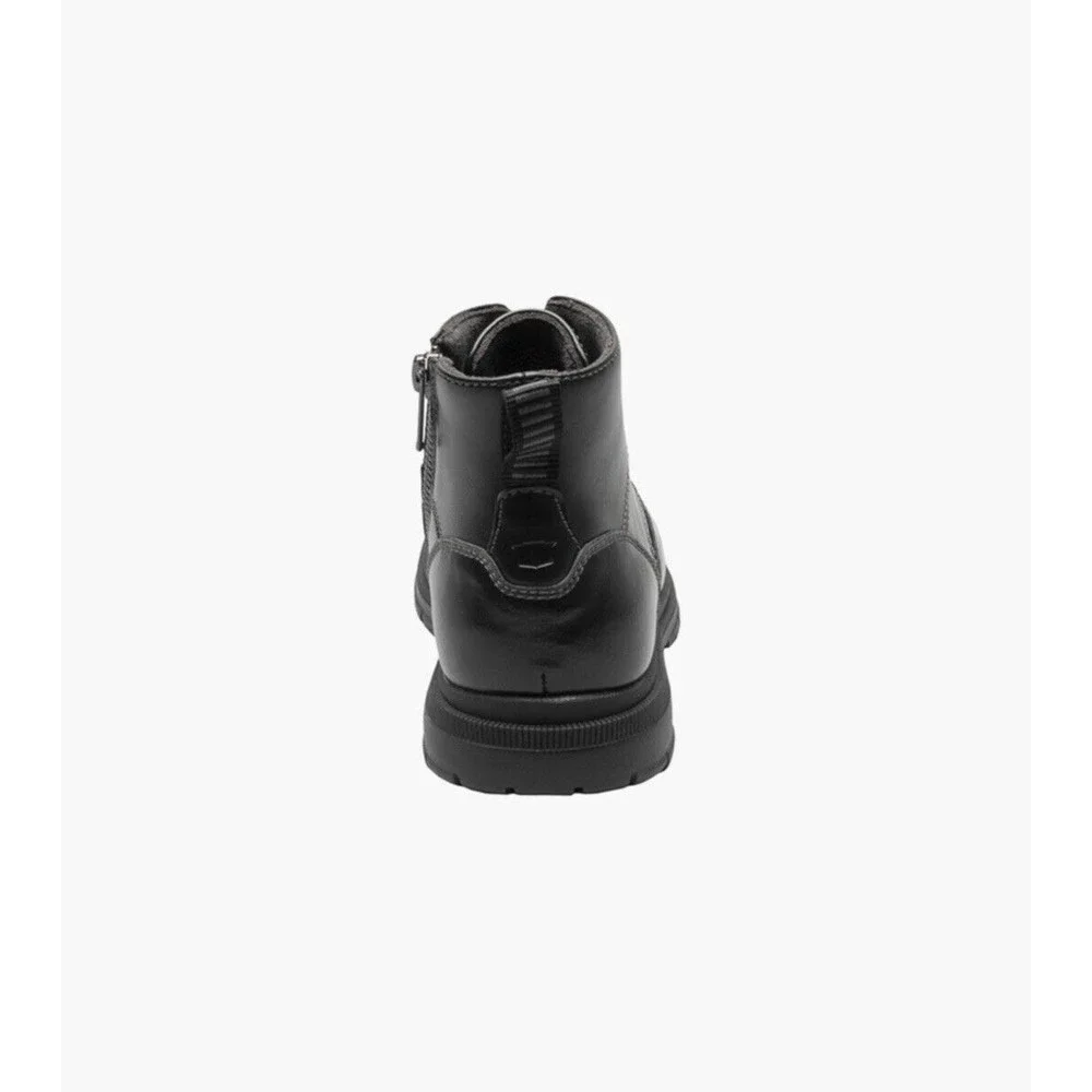 New Florsheim LOOKOUT JR. Plain Toe Lace Up Dress Boot Big Boys Youth 6 Black
